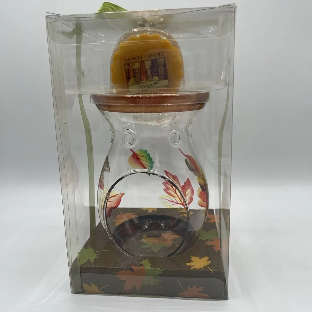 Yankee Candle Autumn Harvest Tart Wax Potpourri Warmer hostess Gift Set Tealight